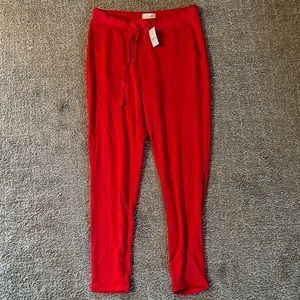 Lou and Grey for Loft signature soft sweatpants, red, size S, NWT